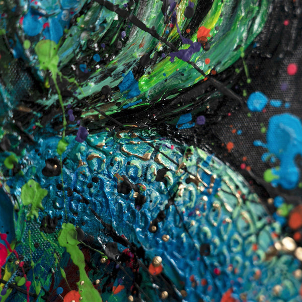 Obraz „Meduza w neonie” – portret w stylu pop-artu z elementami street artu