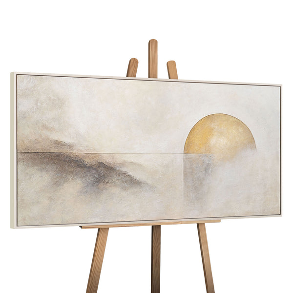 Abstrakcyjny obraz akrylowy „Linia horyzontu” – naturalna harmonia z fakturą