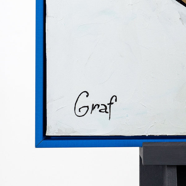 Obraz „W rytmie spojrzeń” — abstrakcyjny portret w stylu kubizmu