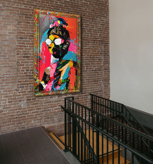 Obraz „Ikona stylu” – pop-artowy portret w żywej palecie barw
