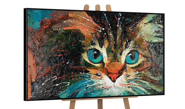 Obraz „Spojrzenie” — ekspresyjny portret kota