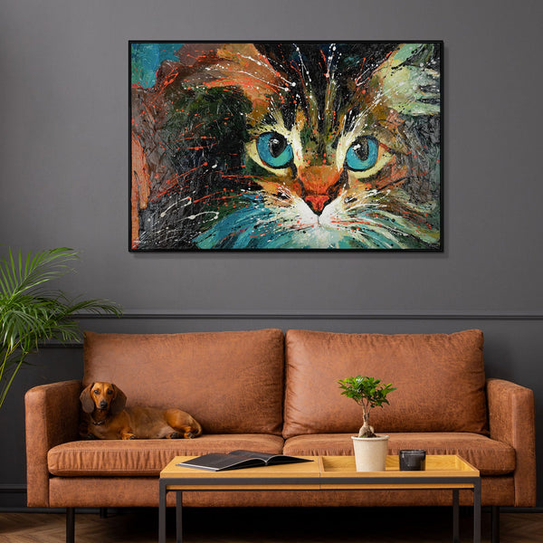 Obraz „Spojrzenie” — ekspresyjny portret kota