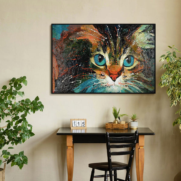 Obraz „Spojrzenie” — ekspresyjny portret kota